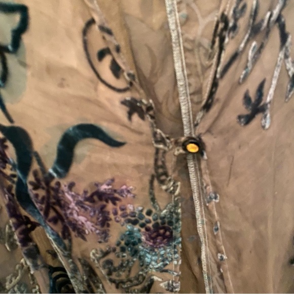 ETHOS Women Silk Floral Sheer Kimono Topper Size 1X Plus - Picture 4 of 8